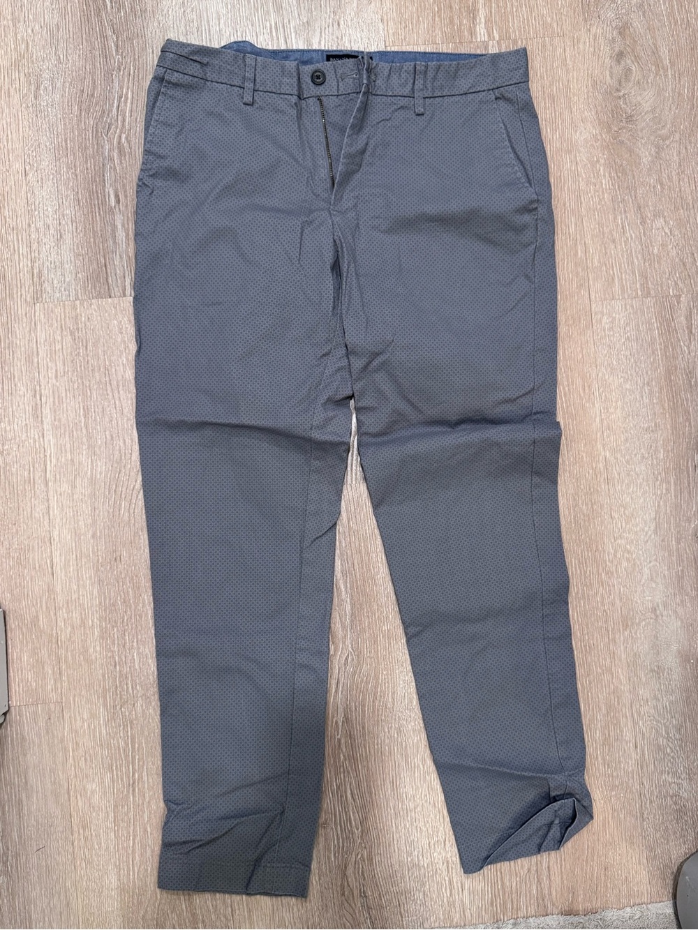Banana Republic Men's Slim Gray Patterned Chinos